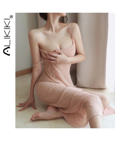 Mesh Night Dress Sexy Women Sleepwear Suspender Nightdress Home Suit Lingerie Backless Camisolas Nightgown Sleep Shirts $22.1...