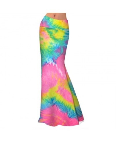 Rainbow Printed Skirts Womens 2023 Plus Size Long Skirts For Women Summer Ladies Jupe Bodycon Knit Hip Skirt Beach Saia 3XL $...