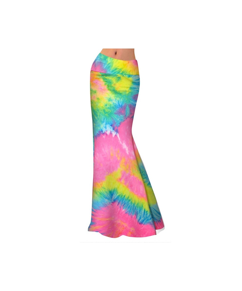 Rainbow Printed Skirts Womens 2023 Plus Size Long Skirts For Women Summer Ladies Jupe Bodycon Knit Hip Skirt Beach Saia 3XL $...