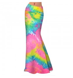 Rainbow Printed Skirts Womens 2023 Plus Size Long Skirts For Women Summer Ladies Jupe Bodycon Knit Hip Skirt Beach Saia 3XL $...