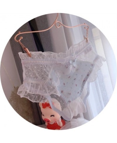 100% Real Photo 2nd Shipping Free M L XL 3L 5L Lovely Cute Lolita Kawaii Floral Chiffon Lace Mesh Ruffle Panties Underwear $1...