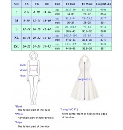 Women Vintage Halter A-Line Dress Backless Defined Waist Smocked Dress Ladies Elegant Party Ruched Bodice Flared Dress $45.82...