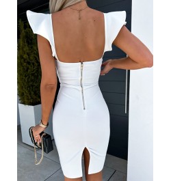 Solid Women Slash Neck Holiday Casual Dresses Summer Female Hollow Out Backless Mini Dress Sleeveless Streetwear Zipper Dress...