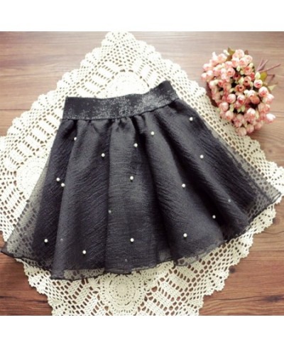 Fashion Women's Skirt Beads High Waist Skirt Pleated Floral Short Mini Skirt Skater Women Knee-Length Skirts $23.50 - Skirts