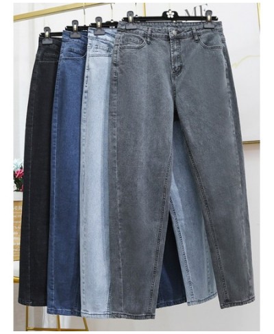 Jeans Woman High Waist Plus Size Zipper Skinny Full Length Denim Pencil Pants 5xl 6xl 7xl 8XL $49.50 - Plus Size Clothes