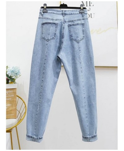 Jeans Woman High Waist Plus Size Zipper Skinny Full Length Denim Pencil Pants 5xl 6xl 7xl 8XL $49.50 - Plus Size Clothes