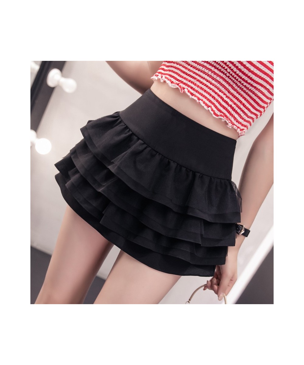 2023 Korean version of the new skirt women's high waist pleated puffy cake skirt anti-glare mini skirt DQ1236 $43.75 - Skirts