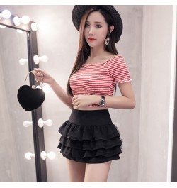 2023 Korean version of the new skirt women's high waist pleated puffy cake skirt anti-glare mini skirt DQ1236 $43.75 - Skirts