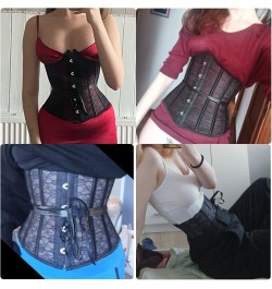 Sexy Corset Underbust Women Gothic Corset Top Curve Shaper Modeling Strap Slimming Waist Belt Lace Corsets Bustiers Black Whi...