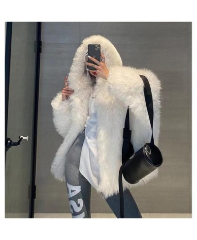 Winter Fur Coat Women Imitation Fox Hair Korean Version of The New Faux Fur Coat Hooded Fox Fur Long Fur Collar Jackets $84.2...