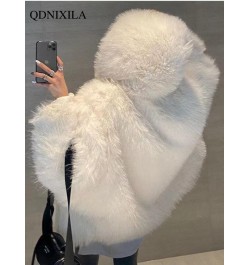 Winter Fur Coat Women Imitation Fox Hair Korean Version of The New Faux Fur Coat Hooded Fox Fur Long Fur Collar Jackets $84.2...