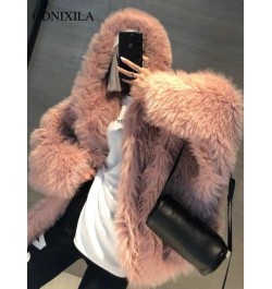 Winter Fur Coat Women Imitation Fox Hair Korean Version of The New Faux Fur Coat Hooded Fox Fur Long Fur Collar Jackets $84.2...