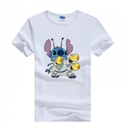 Casual Cartoon Lilo & Stitch Printed Graphic T Shirts Women T-Shirt Summer White Kawaii Blouses Loose Short Sleeve Tops $17.7...