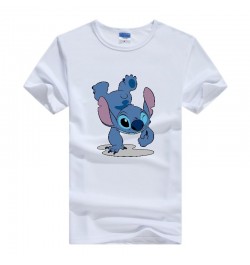 Casual Cartoon Lilo & Stitch Printed Graphic T Shirts Women T-Shirt Summer White Kawaii Blouses Loose Short Sleeve Tops $17.7...