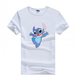 Casual Cartoon Lilo & Stitch Printed Graphic T Shirts Women T-Shirt Summer White Kawaii Blouses Loose Short Sleeve Tops $17.7...