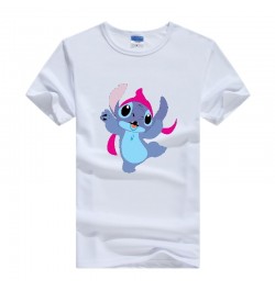 Casual Cartoon Lilo & Stitch Printed Graphic T Shirts Women T-Shirt Summer White Kawaii Blouses Loose Short Sleeve Tops $17.7...