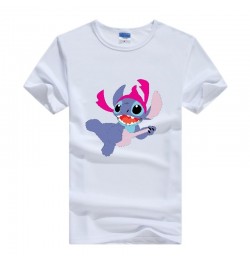 Casual Cartoon Lilo & Stitch Printed Graphic T Shirts Women T-Shirt Summer White Kawaii Blouses Loose Short Sleeve Tops $17.7...