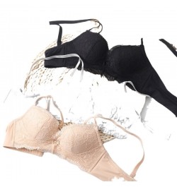 Lingerie Women Without Underwire Sexy Lace French Bra Breathable Up Comfortable Side Retractable Adjustment Bra $32.36 - Unde...