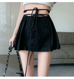 Woman Skirt Fashion 2023 Sexy Spice Cross Strap Korean Style New Design Slim Straight Short A-line Skirt Clothing $37.14 - Sk...