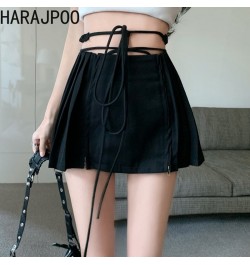 Woman Skirt Fashion 2023 Sexy Spice Cross Strap Korean Style New Design Slim Straight Short A-line Skirt Clothing $37.14 - Sk...