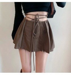 Woman Skirt Fashion 2023 Sexy Spice Cross Strap Korean Style New Design Slim Straight Short A-line Skirt Clothing $37.14 - Sk...