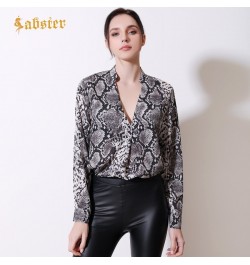 Women Elegant Blouse Long Sleeve Leopard Print Shirts Ladies Streetwear Blouses Plus Size Chiffon Shirt XZ250 $29.21 - Blouse...