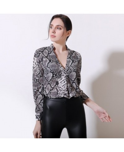 Women Elegant Blouse Long Sleeve Leopard Print Shirts Ladies Streetwear Blouses Plus Size Chiffon Shirt XZ250 $29.21 - Blouse...