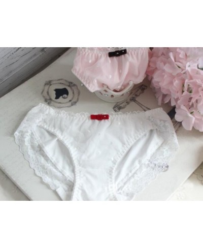 100% Real Photoes 2nd shipping free M L XL Lovely Cute Lolita Kawaii Princess Dots Printing Cotton Chiffon Underwear Brief $1...