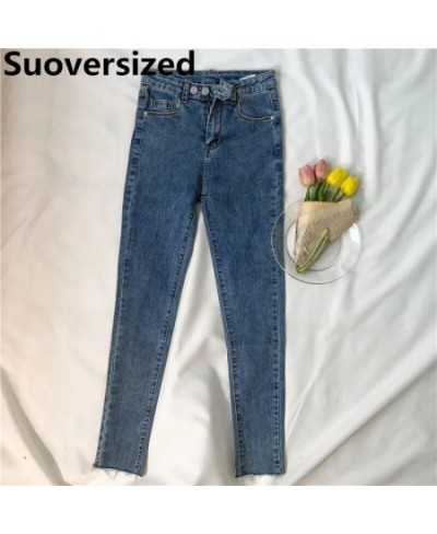 High Waist Stretch Pencil Jeans For Women Spring Fall Fashion Streetwear Denim Pantalones Korean Casual Slim Skinny Trousers ...