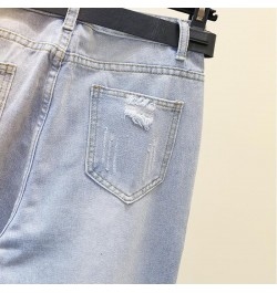 Ripped Jeans For Women 2023 Blue Loose Female Fashion High Waist Mom Jeans Woman Calf-Length Pants Casual Harem Jeans $31.88 ...