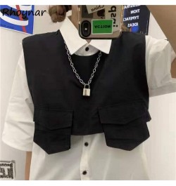 Vests Waistcoats Women Design Leisure Summer Streetwear Trendy Ulzzang All-match Teens Simple Clothing Pockets Outwear Ladies...