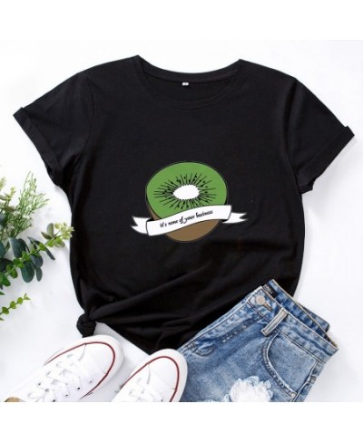 It's None of Your Business Half A Kiwi Women T-shirt Cotton O-neck T Shirt for Women Short Sleeve Casual Tshirt Women $23.88 ...