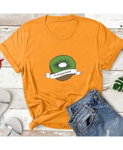 It's None of Your Business Half A Kiwi Women T-shirt Cotton O-neck T Shirt for Women Short Sleeve Casual Tshirt Women $23.88 ...