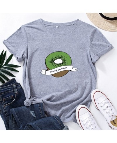 It's None of Your Business Half A Kiwi Women T-shirt Cotton O-neck T Shirt for Women Short Sleeve Casual Tshirt Women $23.88 ...