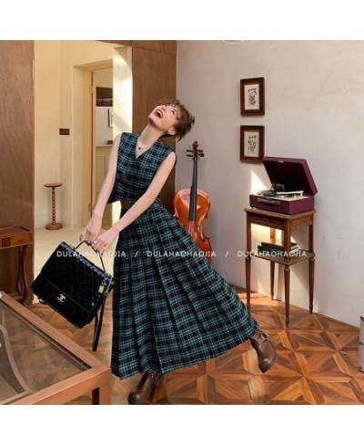 Short Plaid Vest Women's Spring New High-waisted Slimming Half Skirt Suit Design Sense Fashion Set $43.79 - Skirts