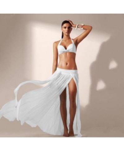 Ladies Sexy Beach Wear Floor Length Maxi Long Wrap Skirt Chiffon Lace Mesh Solid Swimwear Bikini Cover Up $20.65 - Bottoms