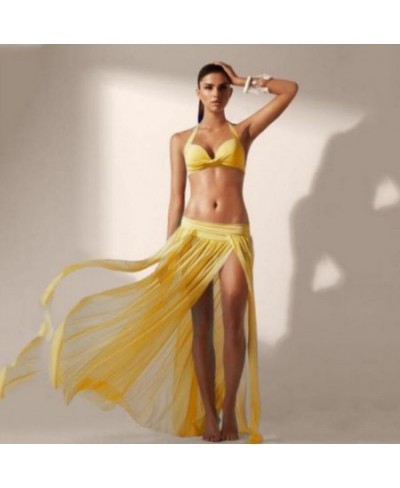 Ladies Sexy Beach Wear Floor Length Maxi Long Wrap Skirt Chiffon Lace Mesh Solid Swimwear Bikini Cover Up $20.65 - Bottoms