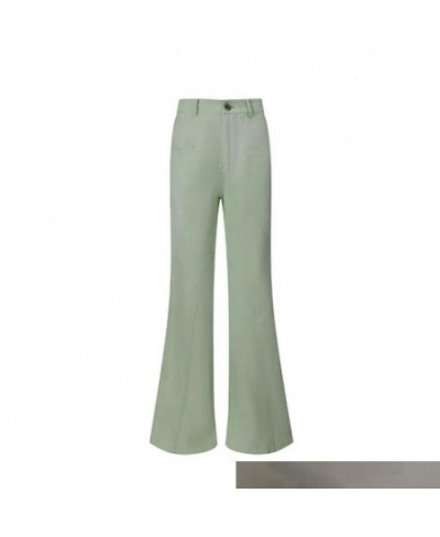 Early Spring 2023 New Design Green High Waist Cut Casual Micro Flare Jeans For Women $86.78 - Jeans