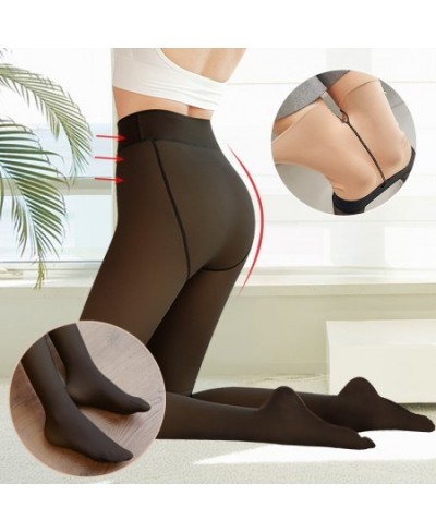 Women's Fleece Tights Ladies Warm Winter Tights Leggings Thick Fleece Panty Fake Translucent Pantyhose Thermal Stockings $16....