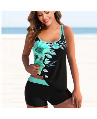 2022 Women Plus Size High Waisted Tankini Sets Sexy Swimsuit Monokini Two Pieces Swimwear Women 2022 New Beach Bathing Suits ...