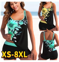 2022 Women Plus Size High Waisted Tankini Sets Sexy Swimsuit Monokini Two Pieces Swimwear Women 2022 New Beach Bathing Suits ...