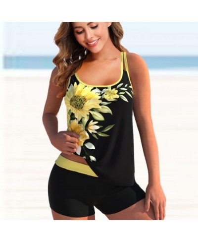 2022 Women Plus Size High Waisted Tankini Sets Sexy Swimsuit Monokini Two Pieces Swimwear Women 2022 New Beach Bathing Suits ...