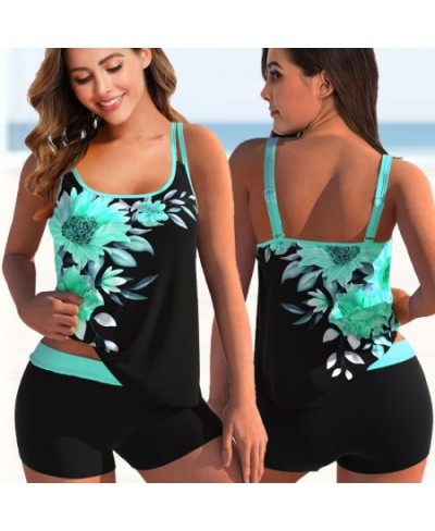 2022 Women Plus Size High Waisted Tankini Sets Sexy Swimsuit Monokini Two Pieces Swimwear Women 2022 New Beach Bathing Suits ...