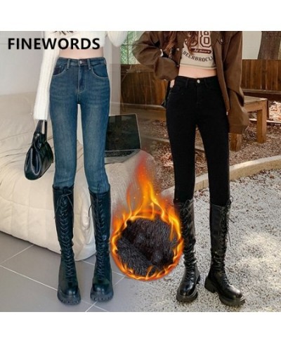 Vintage Thicken Winter Fur Jeans Women Skinny High Waist Pencil Jeans Push Up Casual Streetwear Denim Legging Pants $54.95 - ...