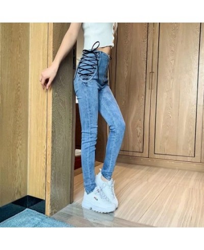 Woman Sexy Elastic Jeans Button High Waist Jeans Women Plus Size Zipper Wash Skinny Pencil Pants 2023 Black Blue Sexy Trouser...