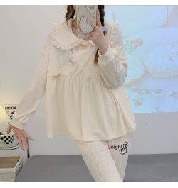 Women Pajama Set Long Sleeve Sleepwear Spring Kimono Nightwear 6XL Loungewear Pijama Mujer Oversized Home Clothes M-6XL Pyjam...