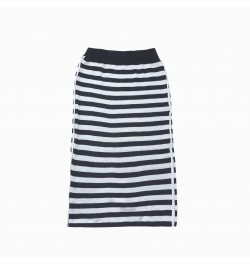 2022 Spring and Autumn Women's Medium Length Striped Skirt Straight Knit Skirt $48.87 - Skirts