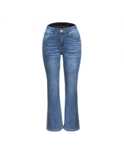 Women Jeans 2022 New Fashion Vintage Denim Trousers Blue Bell Bottom Jeans High Waist Mom's Work Pants Sexy Flared Pants $55....