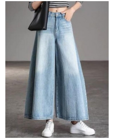 Summer Baggy Jeans Women High Waist Wide Leg Jeans For Women Fashion Denim Pants Loose Straight Denim Culottes $57.08 - Jeans