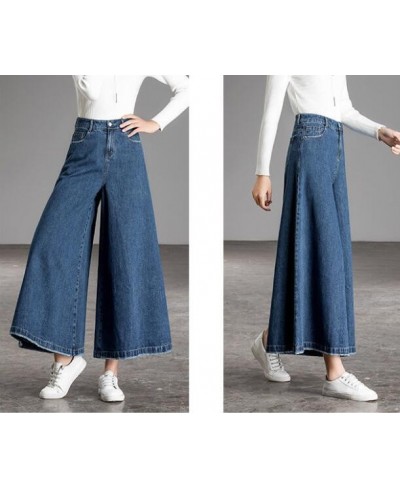 Summer Baggy Jeans Women High Waist Wide Leg Jeans For Women Fashion Denim Pants Loose Straight Denim Culottes $57.08 - Jeans